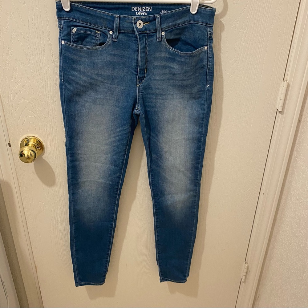 Levi's Denizen Classic Faded Blue Denim Jeggings Mid-Rise Size 11/30